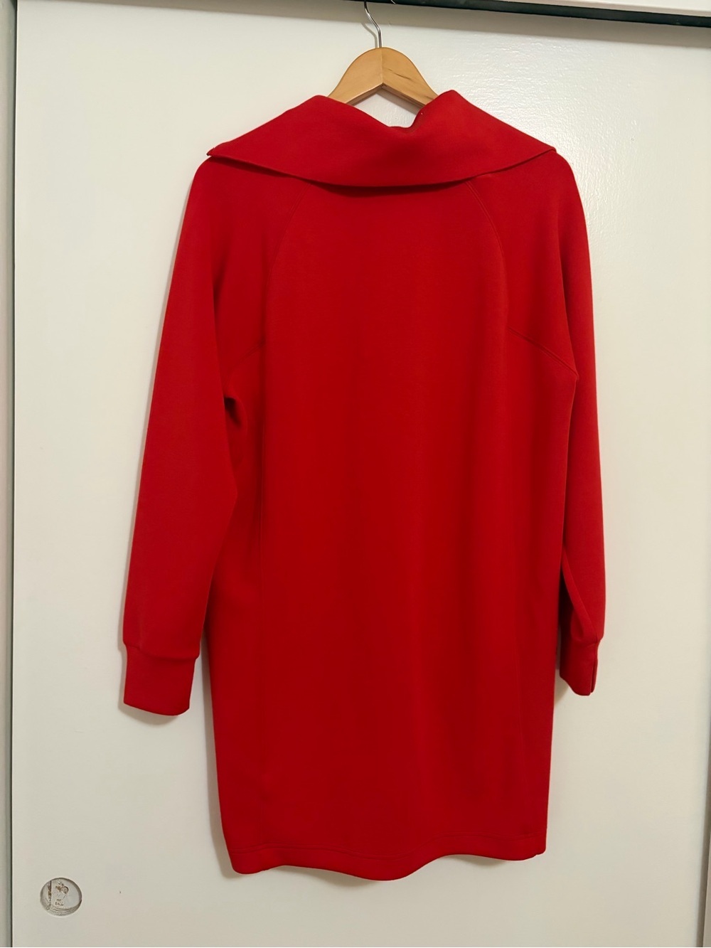 SPANX Air Essentials Half Zip Mini Dress In Red - Picture 12 of 15